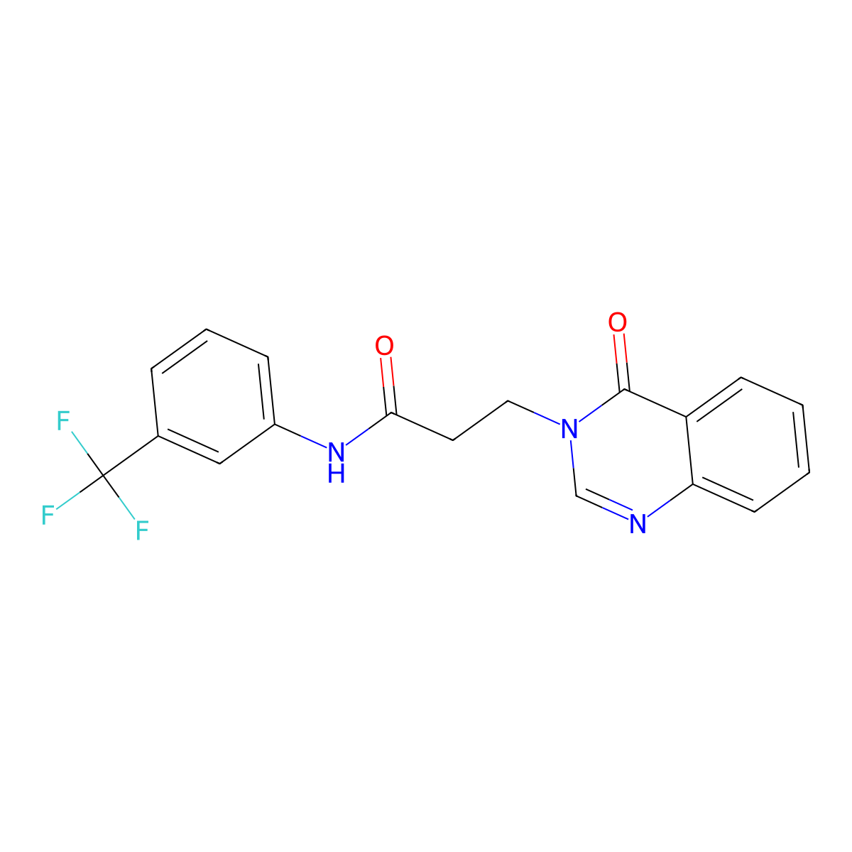 3-(4-oxoquinazolin-3-yl)-N-[3-(trifluoromethyl)phenyl]propanamide molecular structure, CAS 823830-99-5