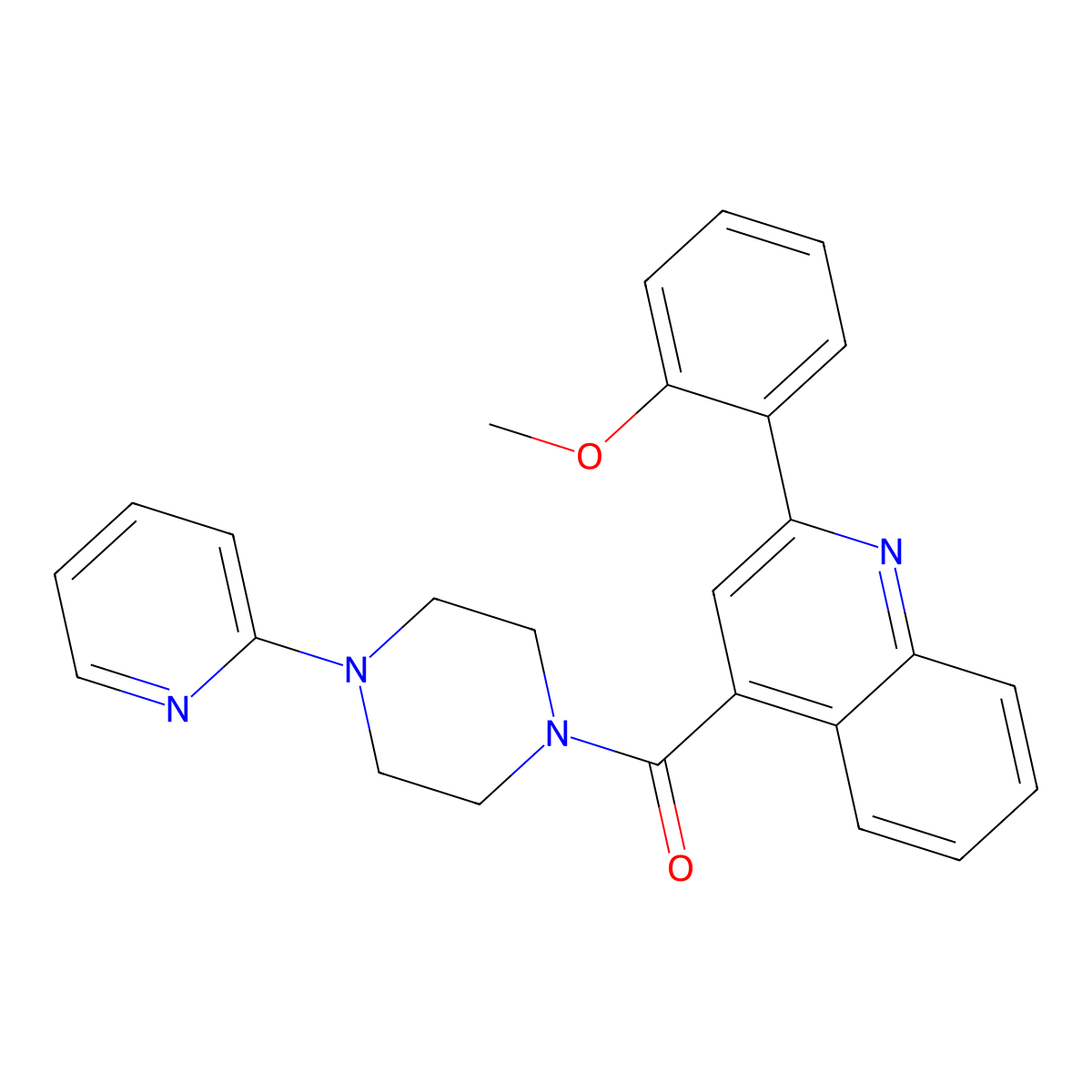 [2-(2-Methoxyphenyl)quinolin-4-yl]-(4-pyridin-2-ylpiperazin-1-yl)methanone molecular structure, CAS 823831-61-4