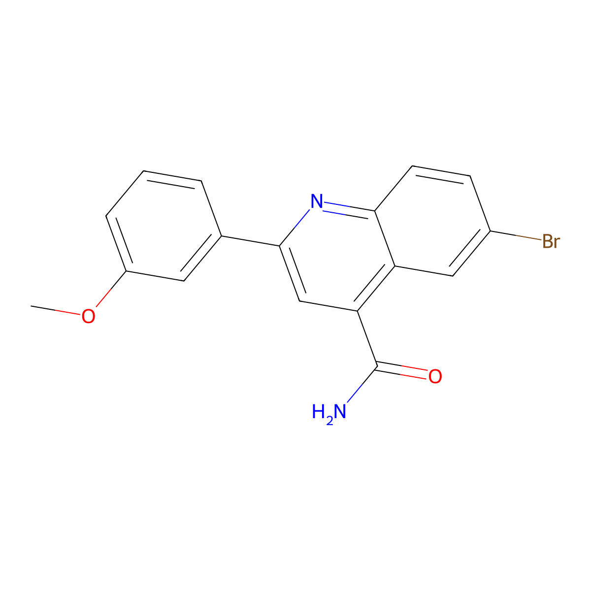 6-Bromo-2-(3-methoxyphenyl)quinoline-4-carboxamide molecular structure, CAS 823831-83-0