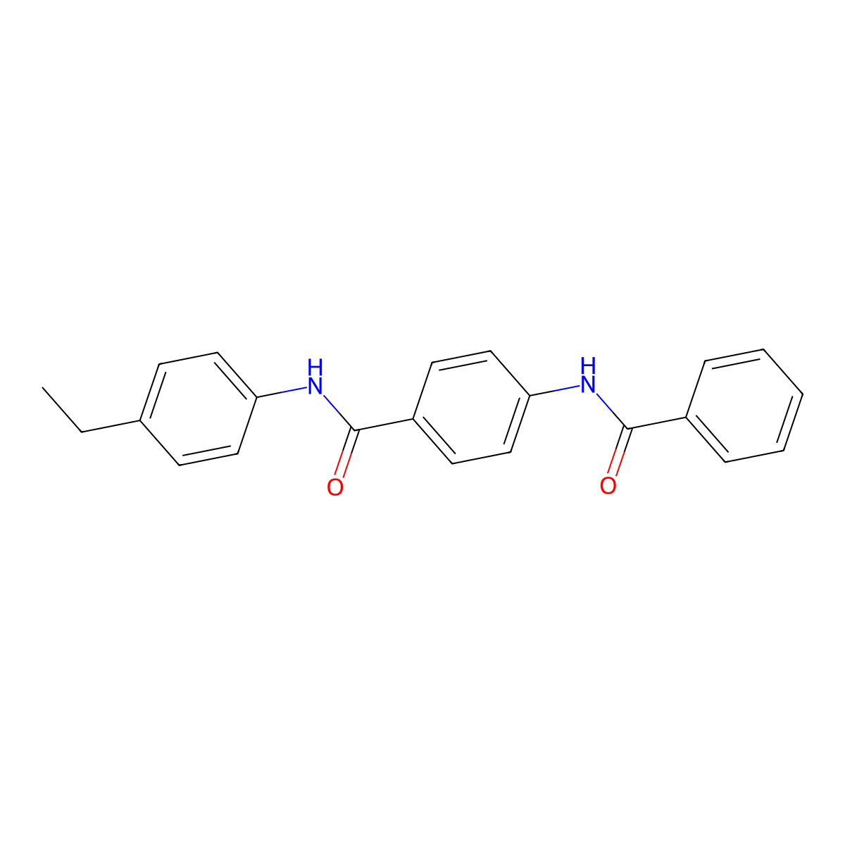 4-benzamido-N-(4-ethylphenyl)benzamide molecular structure, CAS 823833-25-6