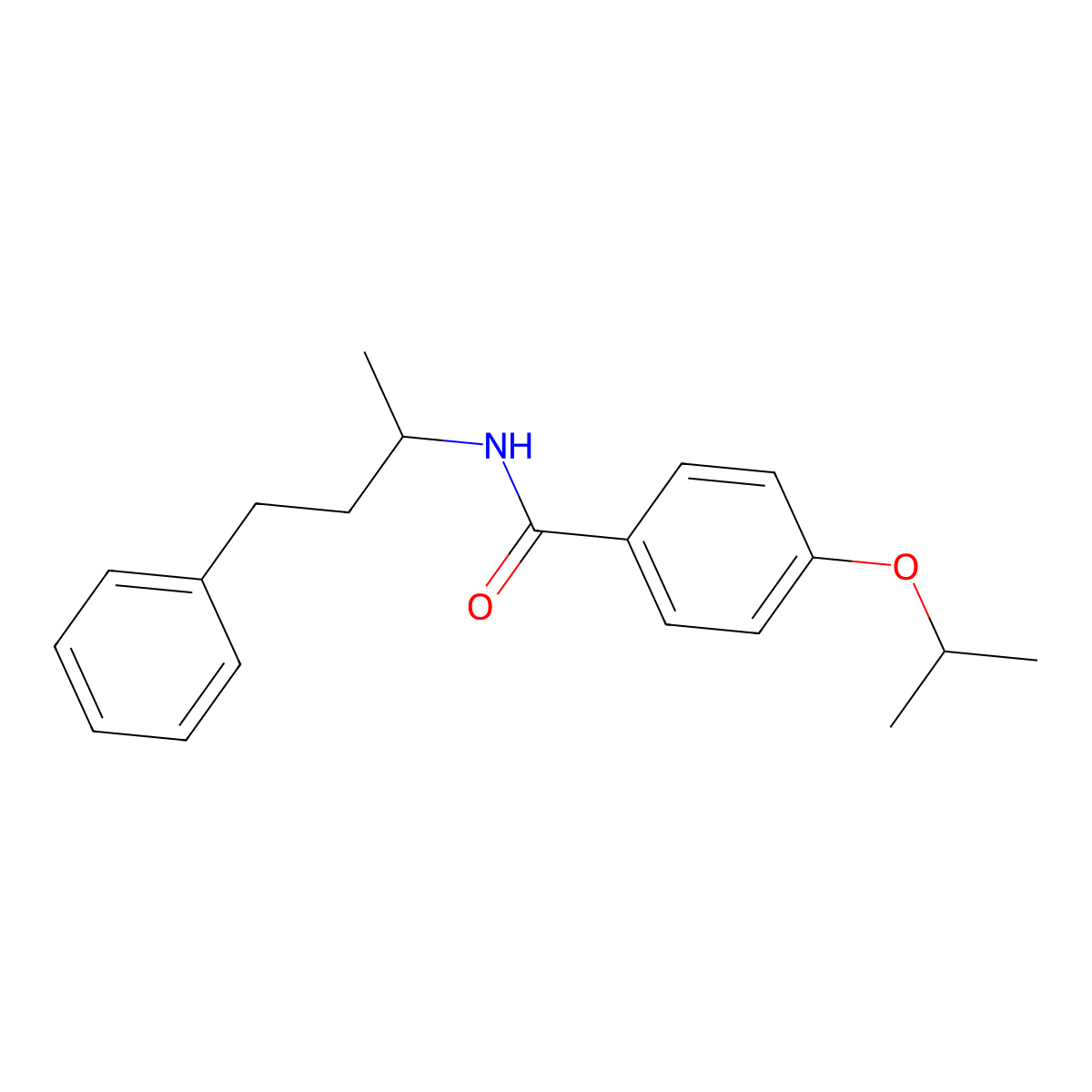 N-(4-phenylbutan-2-yl)-4-(propan-2-yloxy)benzamide molecular structure, CAS 823835-83-2