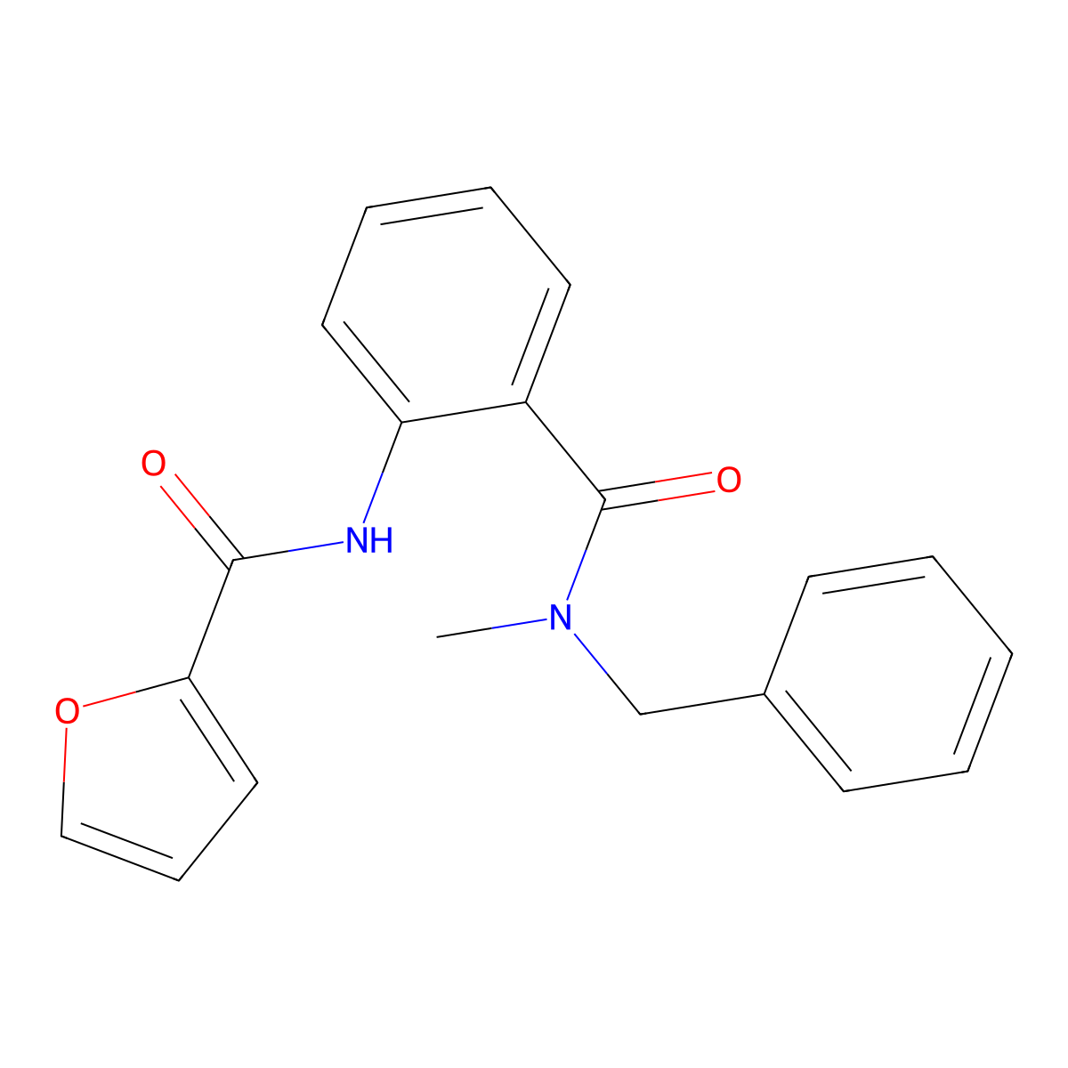 N-[2-[benzyl(methyl)carbamoyl]phenyl]furan-2-carboxamide molecular structure, CAS 823835-98-9