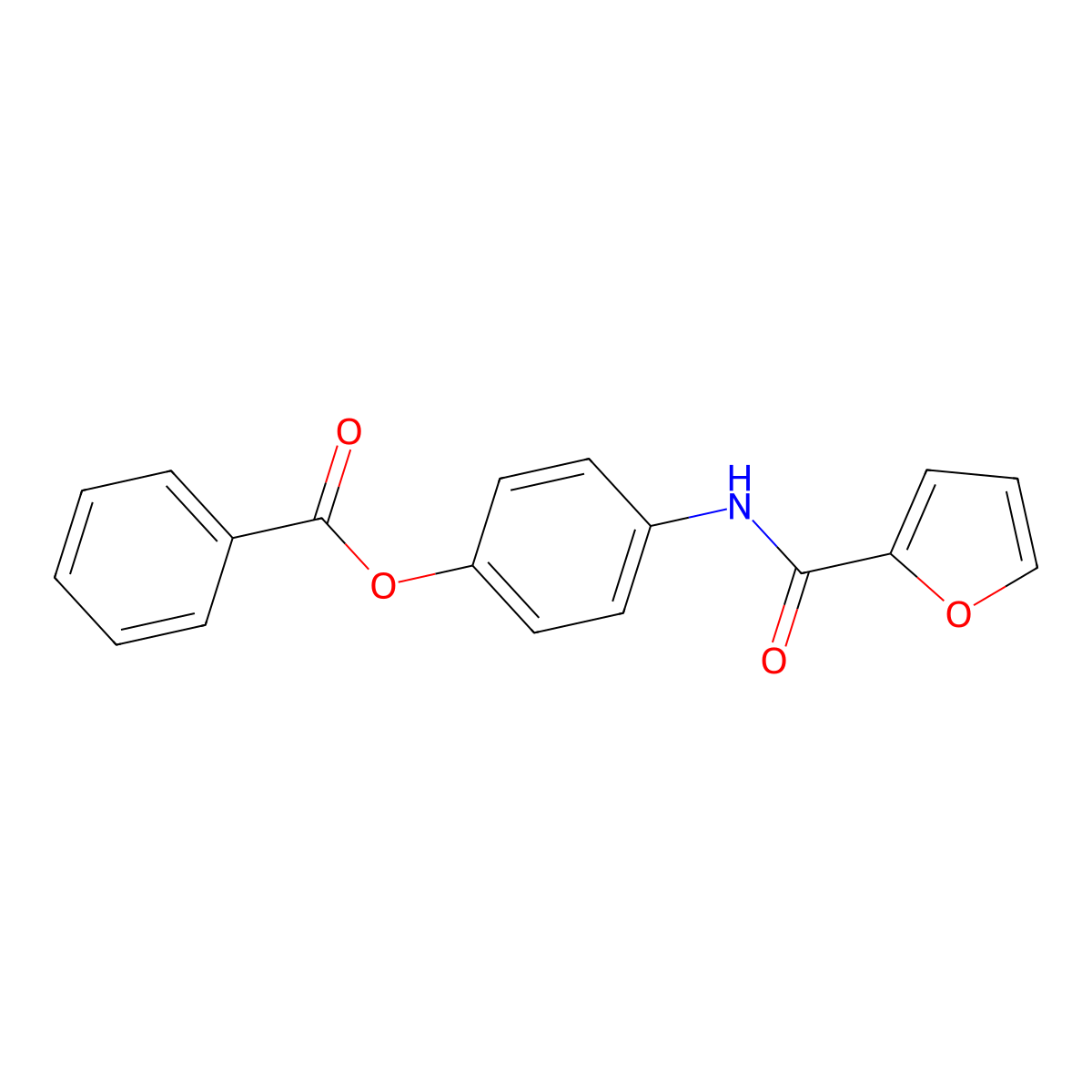 4-[(Furan-2-ylcarbonyl)amino]phenyl benzoate molecular structure, CAS 823837-03-2
