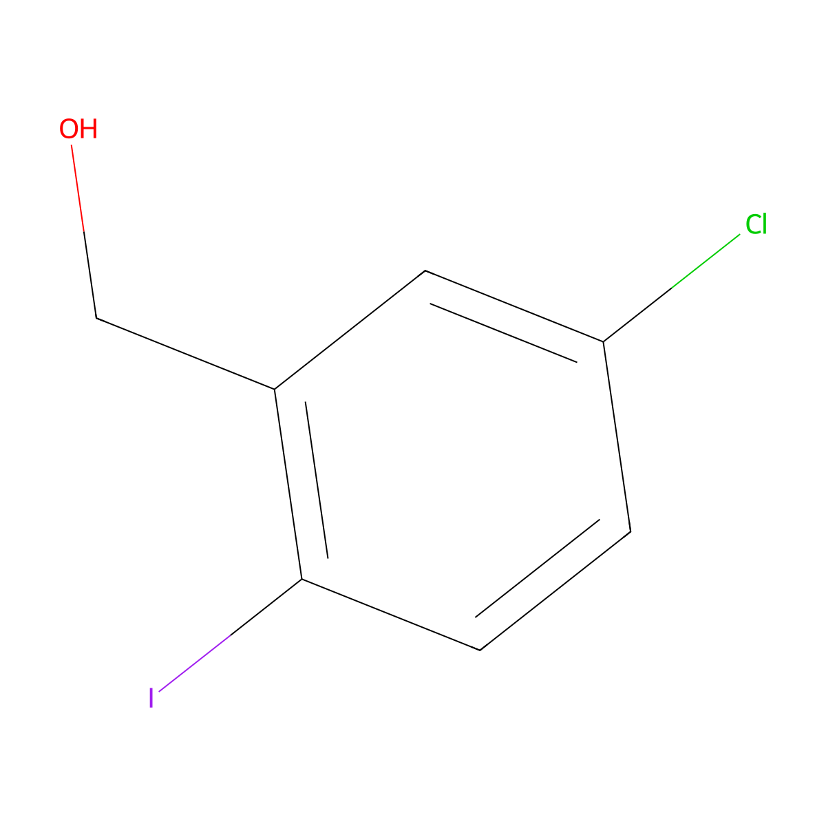 (5-Chloro-2-iodophenyl)methanol molecular structure, CAS 82386-90-1