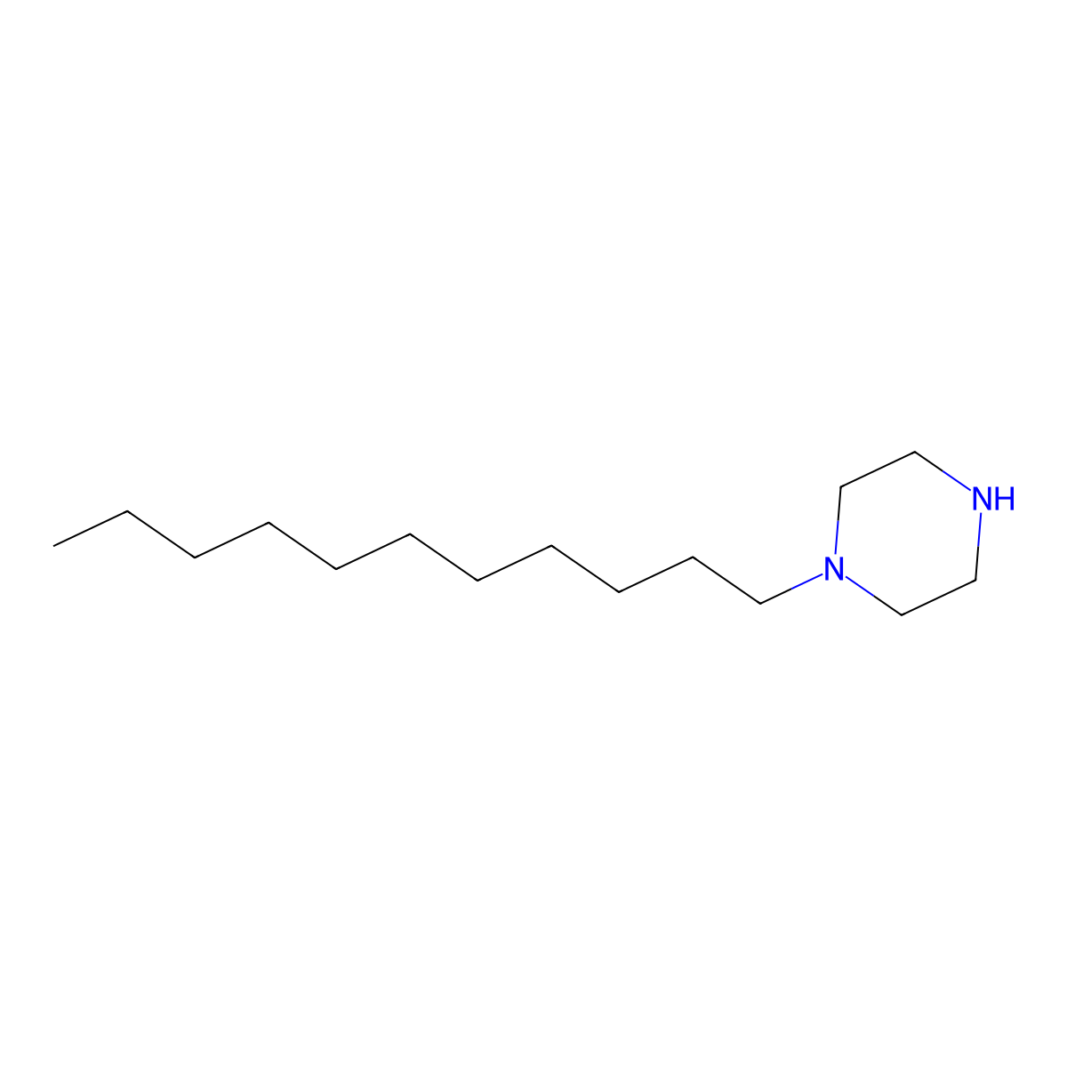 1-Undecylpiperazine molecular structure, CAS 82394-26-1