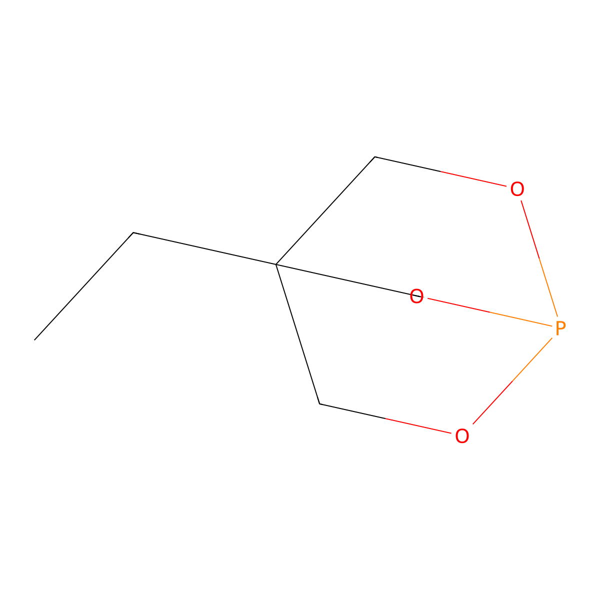4-Ethyl-2,6,7-trioxa-1-phosphabicyclo(2.2.2)octane molecular structure, CAS 824-11-3