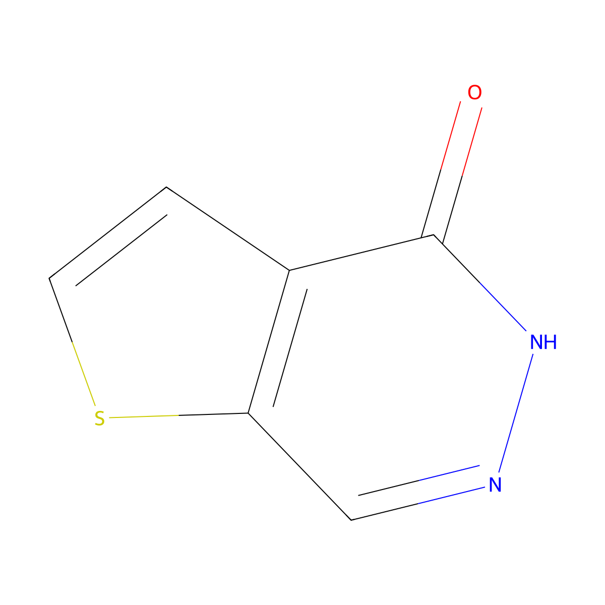 4H,5H-thieno(2,3-d)pyridazin-4-one molecular structure, CAS 824-23-7