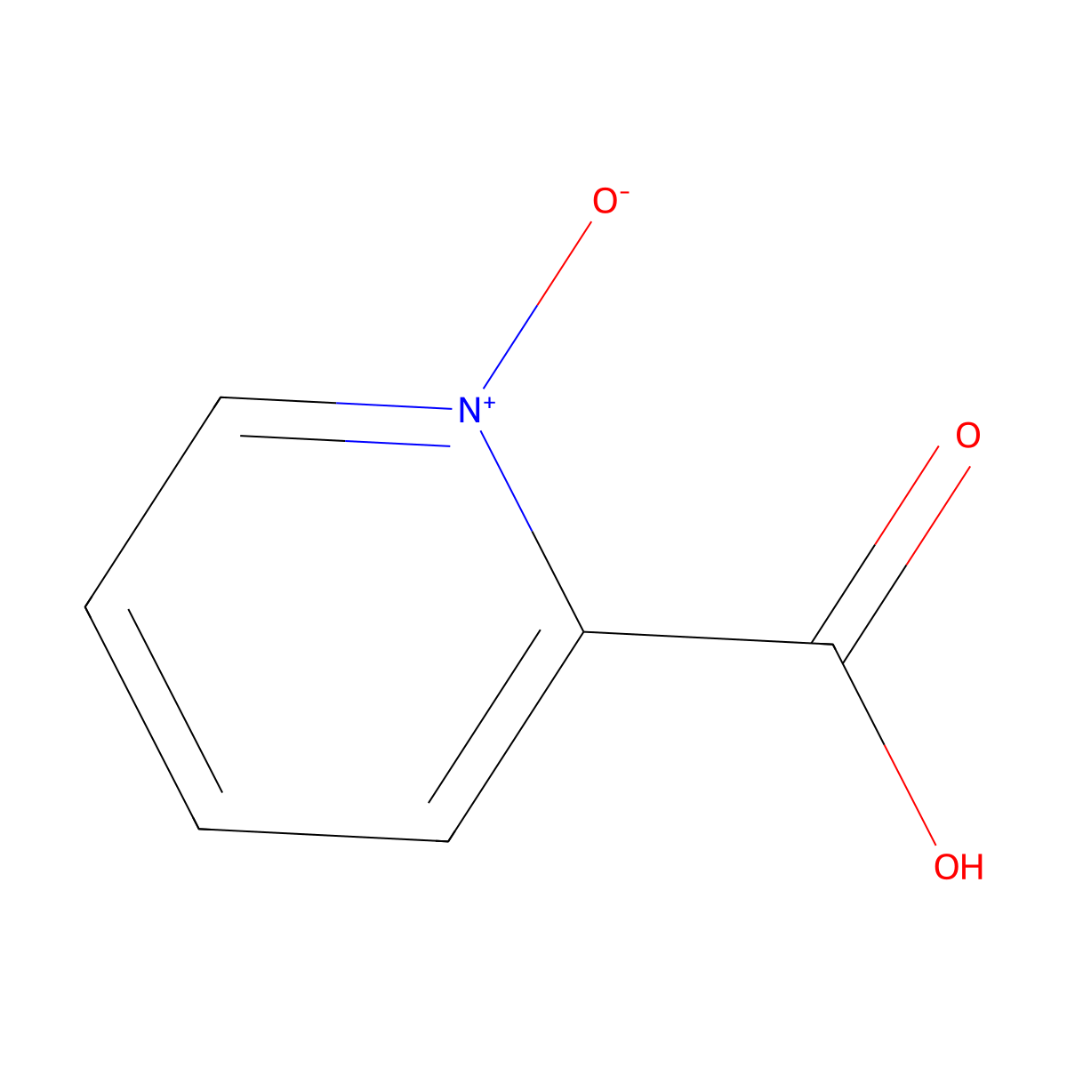 Pyridine-2-carboxylic acid 1-oxide molecular structure, CAS 824-40-8