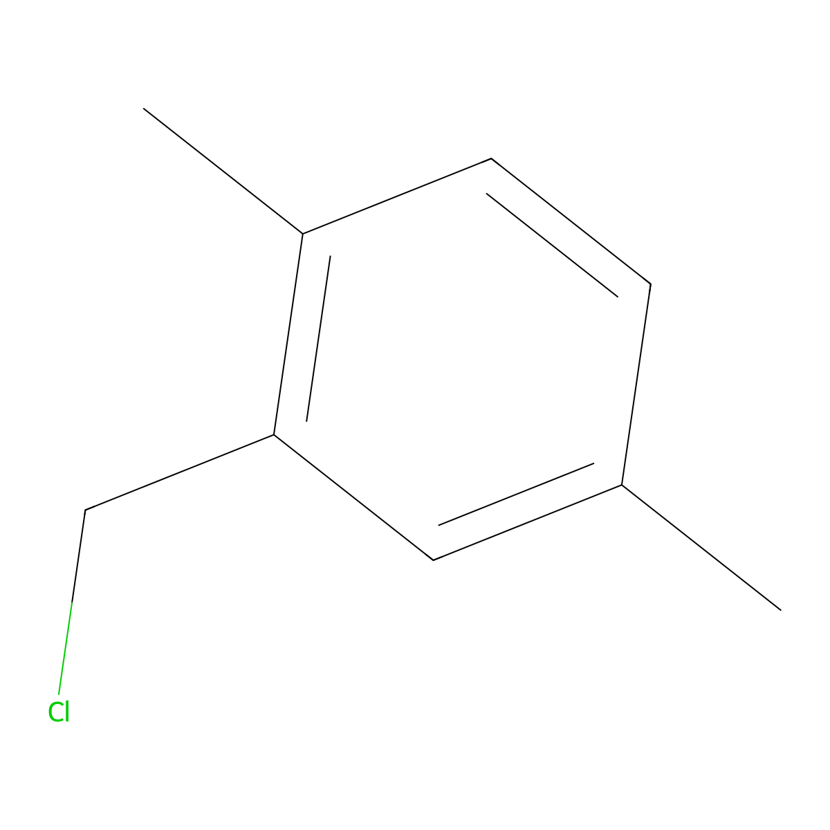 Benzene, 2-(chloromethyl)-1,4-dimethyl- molecular structure, CAS 824-45-3