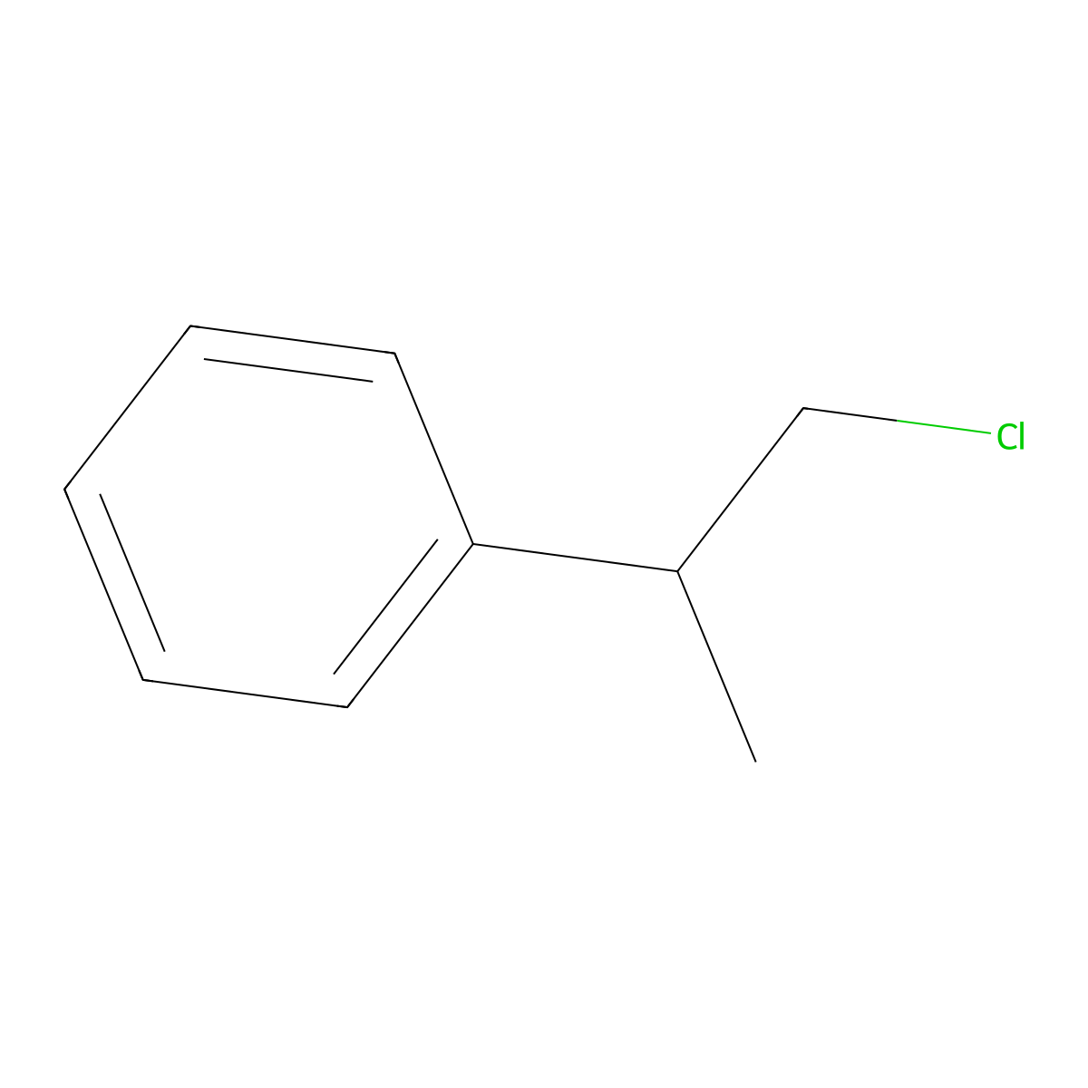 Cumene, beta-chloro- molecular structure, CAS 824-47-5
