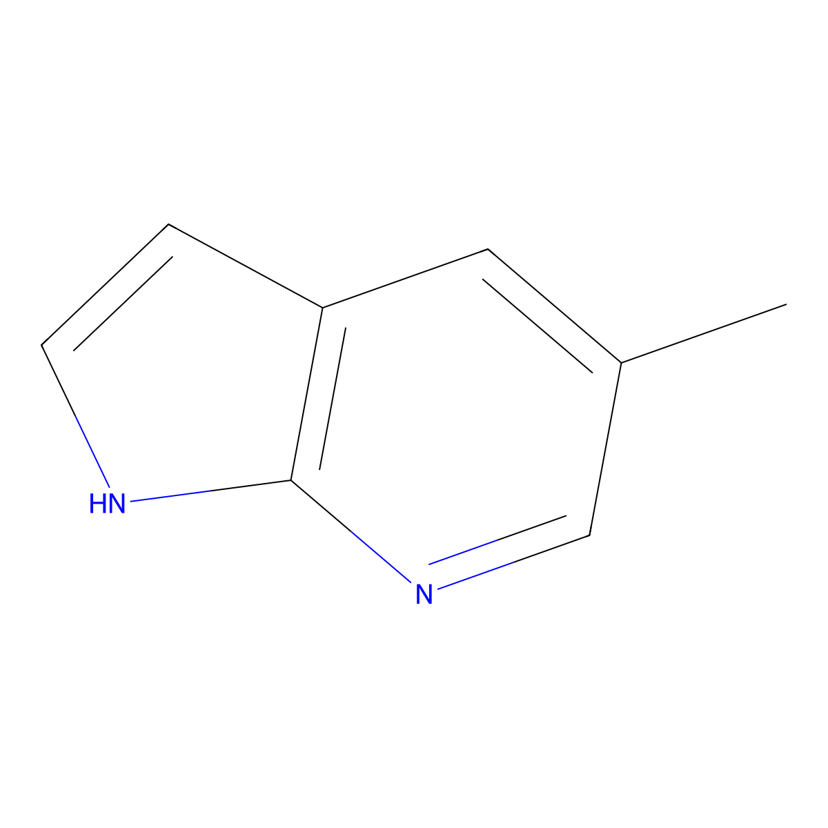 5-methyl-1H-pyrrolo[2,3-b]pyridine molecular structure, CAS 824-52-2
