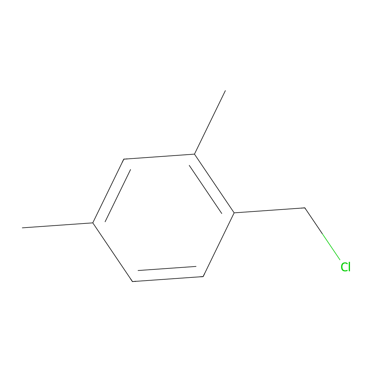 2,4-Dimethylbenzyl chloride molecular structure, CAS 824-55-5