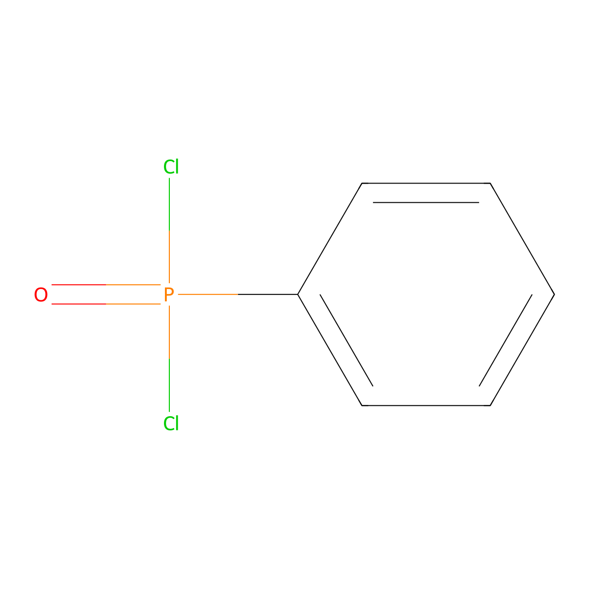 Phenylphosphonic dichloride molecular structure, CAS 824-72-6