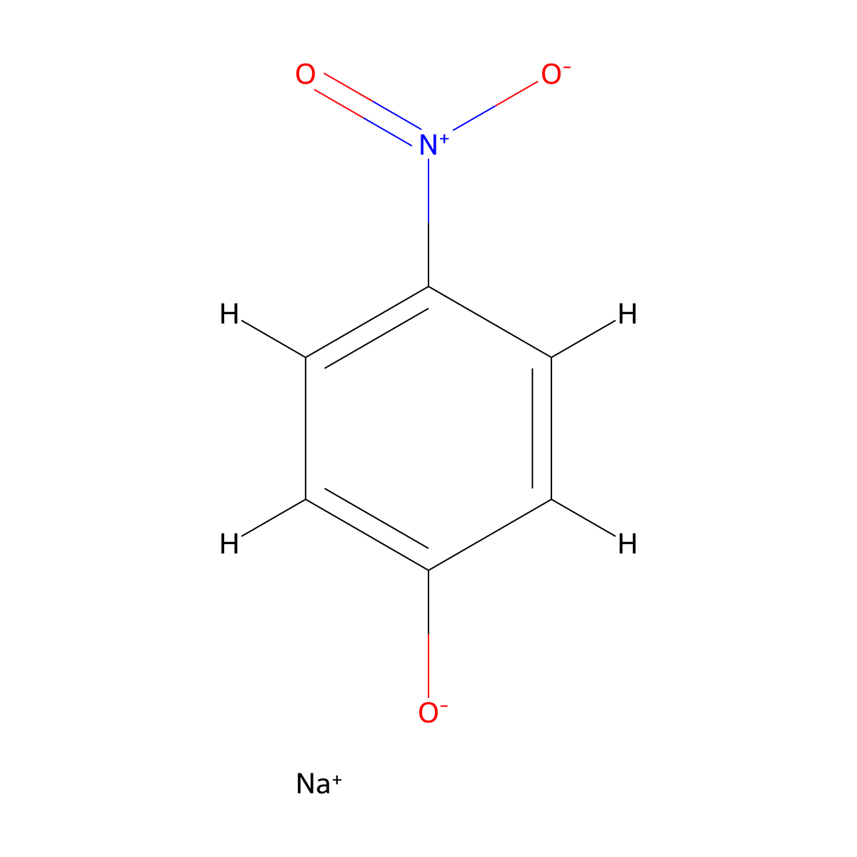 p-nitrophenol sodium salt molecular structure, CAS 824-78-2