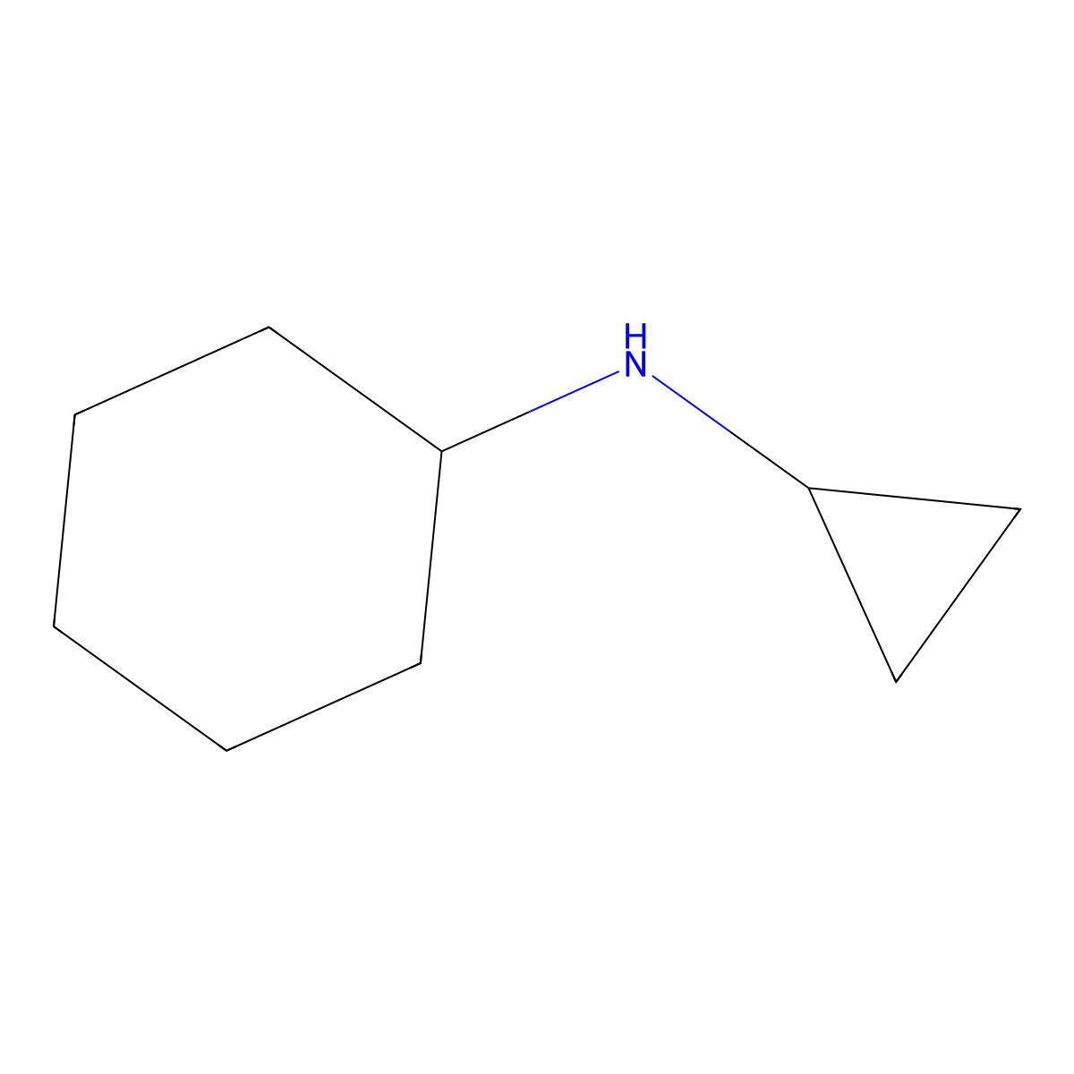 N-Cyclopropylcyclohexanamine molecular structure, CAS 824-82-8
