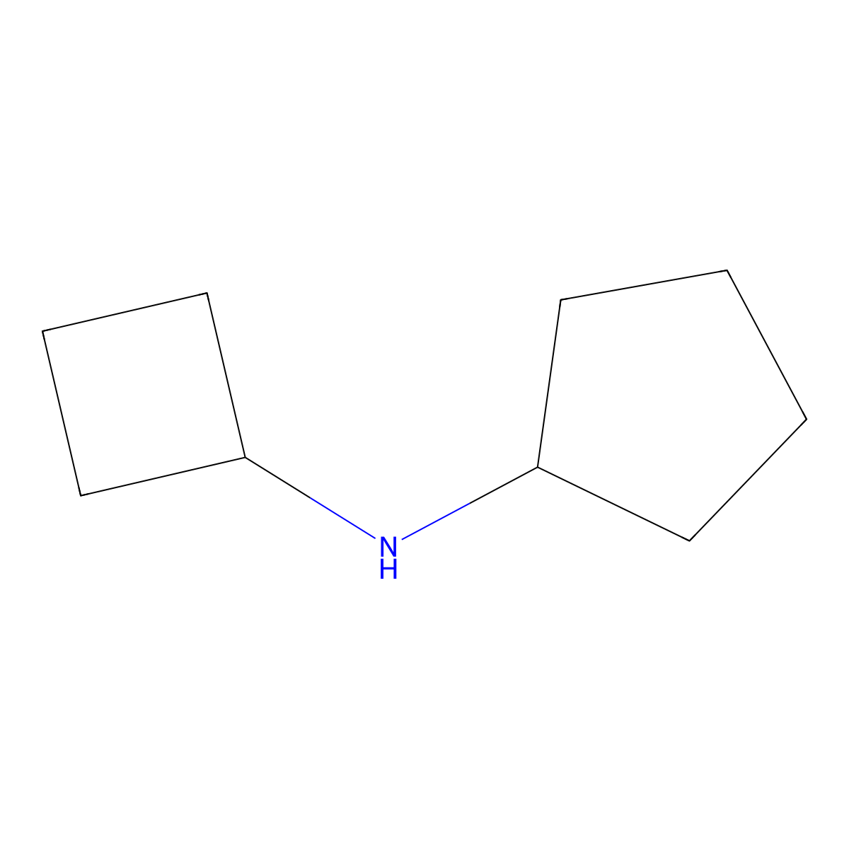 N-cyclobutylcyclopentanamine molecular structure, CAS 824-95-3
