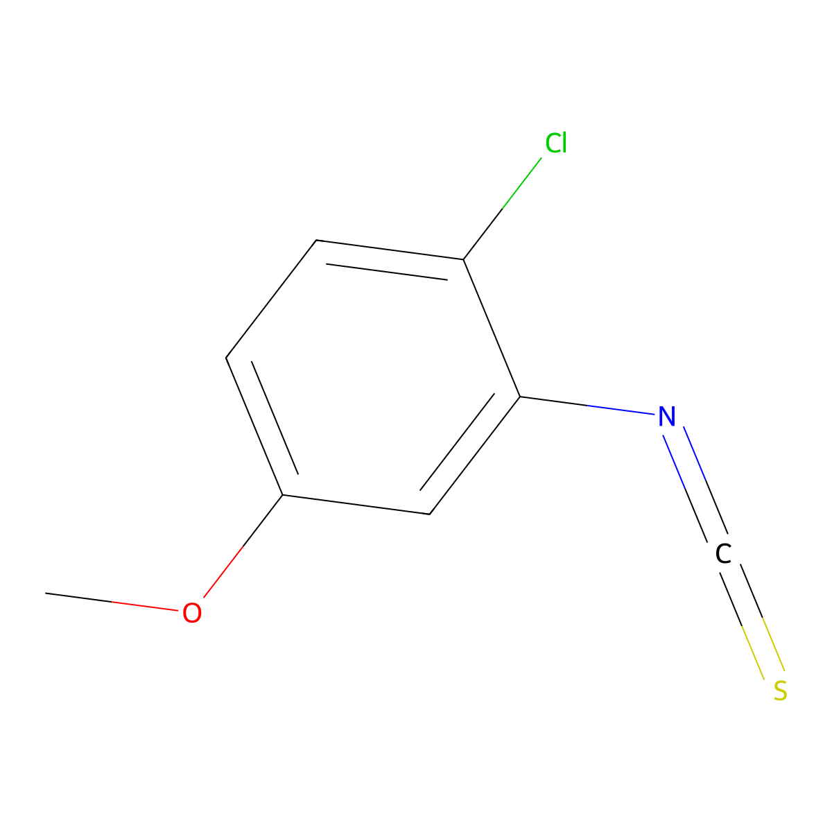 1-Chloro-2-isothiocyanato-4-methoxybenzene molecular structure, CAS 82401-36-3