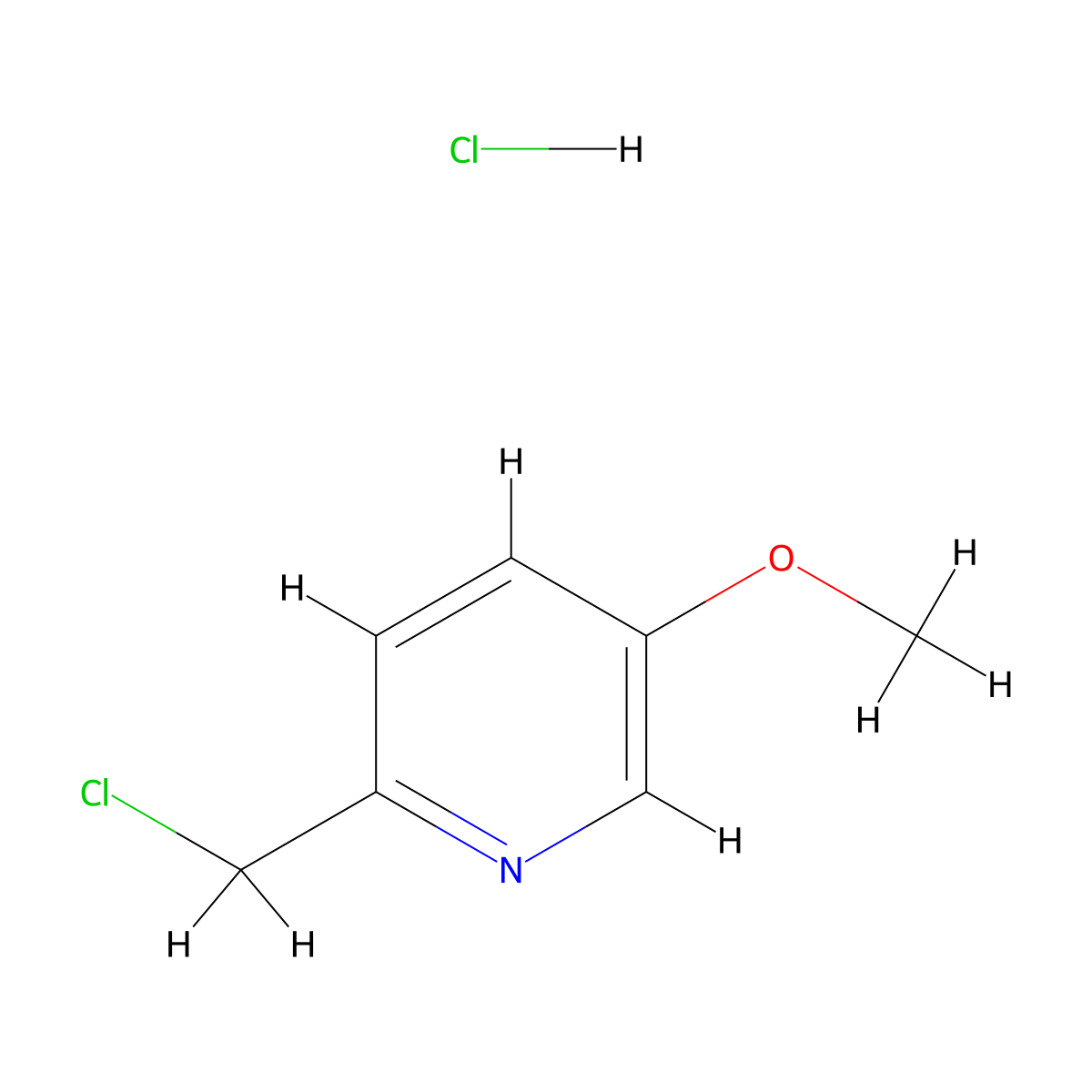 2-(Chloromethyl)-5-methoxypyridine hydrochloride molecular structure, CAS 82401-91-0