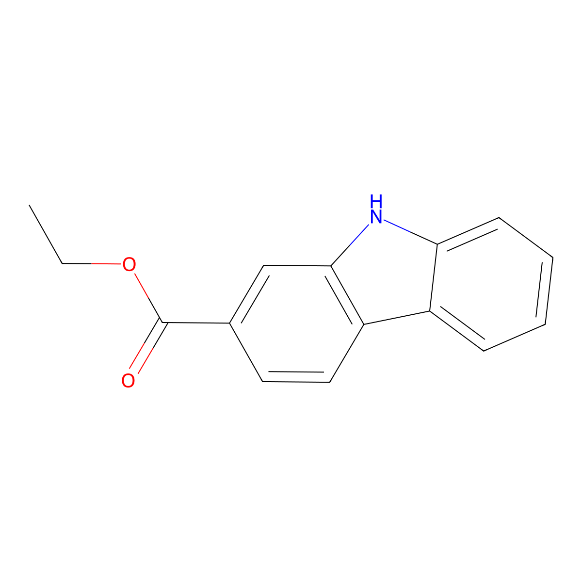 9H-Carbazole-2-carboxylic acid, ethyl ester molecular structure, CAS 82408-83-1