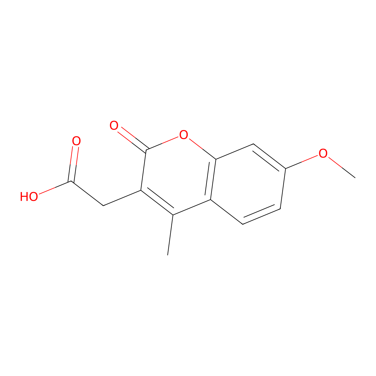 2-(7-methoxy-4-methyl-2-oxo-2H-chromen-3-yl)acetic acid molecular structure, CAS 82412-17-7