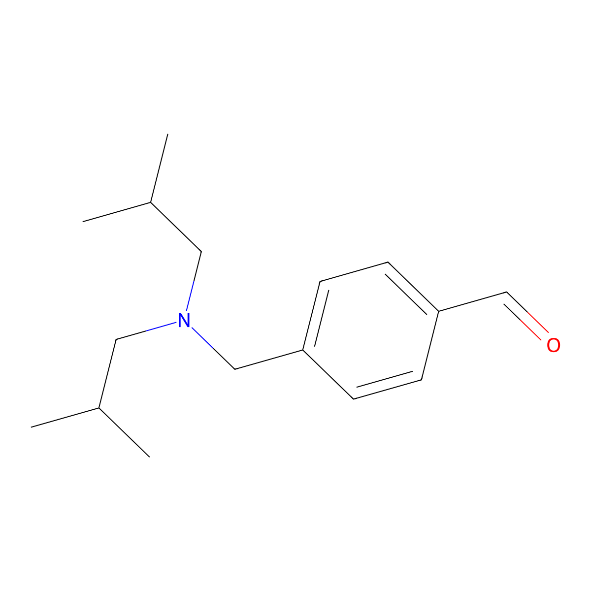 4-((Diisobutylamino)methyl)benzaldehyde molecular structure, CAS 82413-61-4