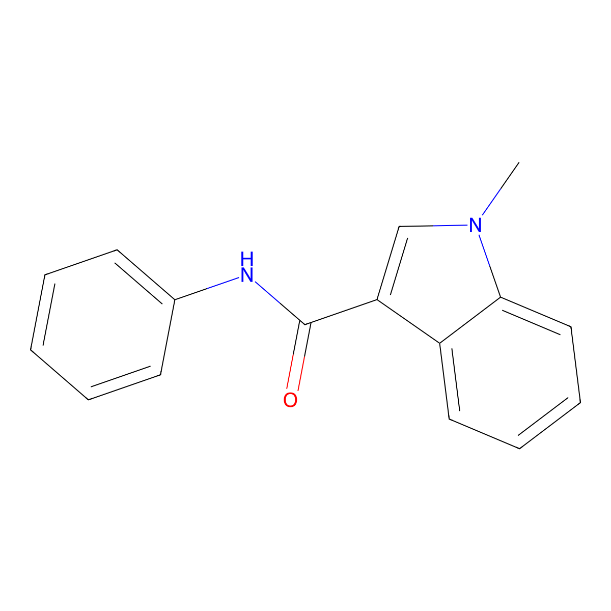 1-methyl-N-phenyl-1H-indole-3-carboxamide molecular structure, CAS 82414-31-1