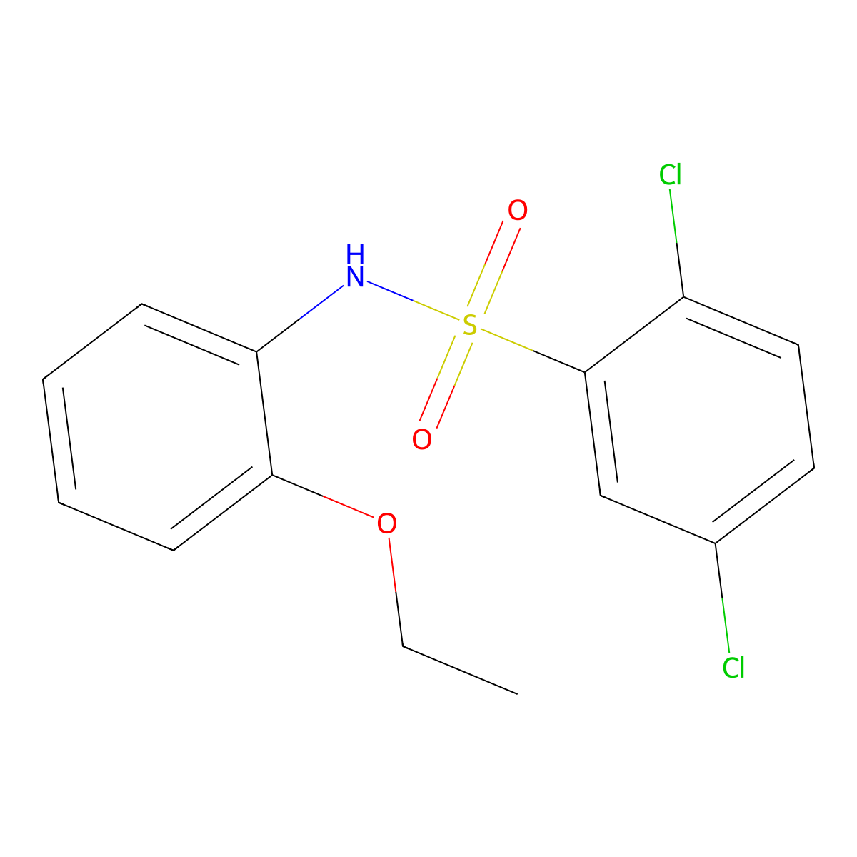 2,5-dichloro-N-(2-ethoxyphenyl)benzenesulfonamide molecular structure, CAS 82417-24-1