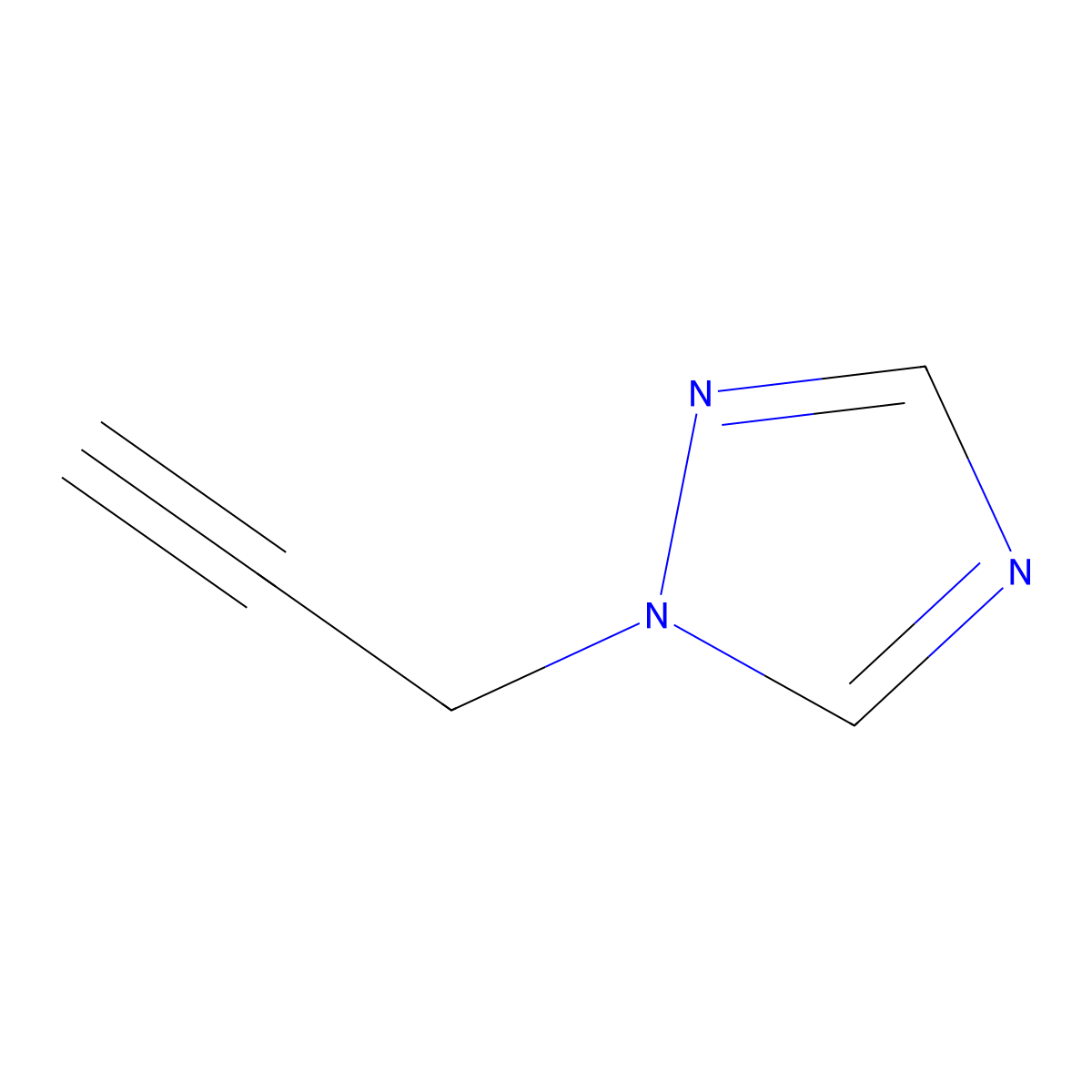 1-prop-2-yn-1-yl-1H-1,2,4-triazole molecular structure, CAS 82418-39-1