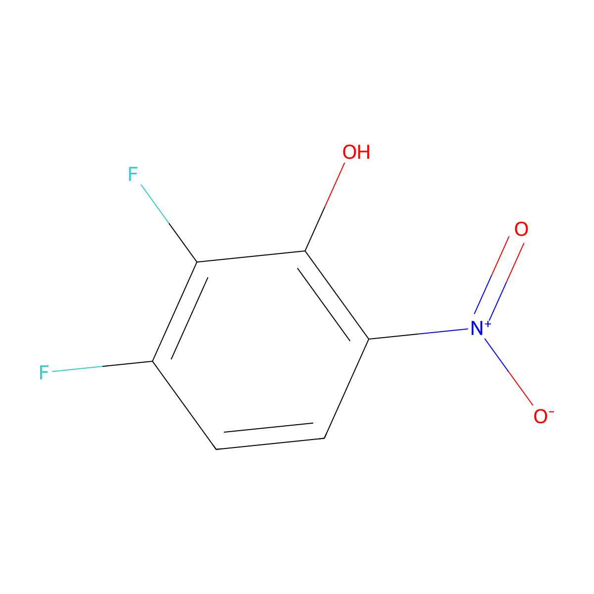 2,3-Difluoro-6-nitrophenol molecular structure, CAS 82419-26-9