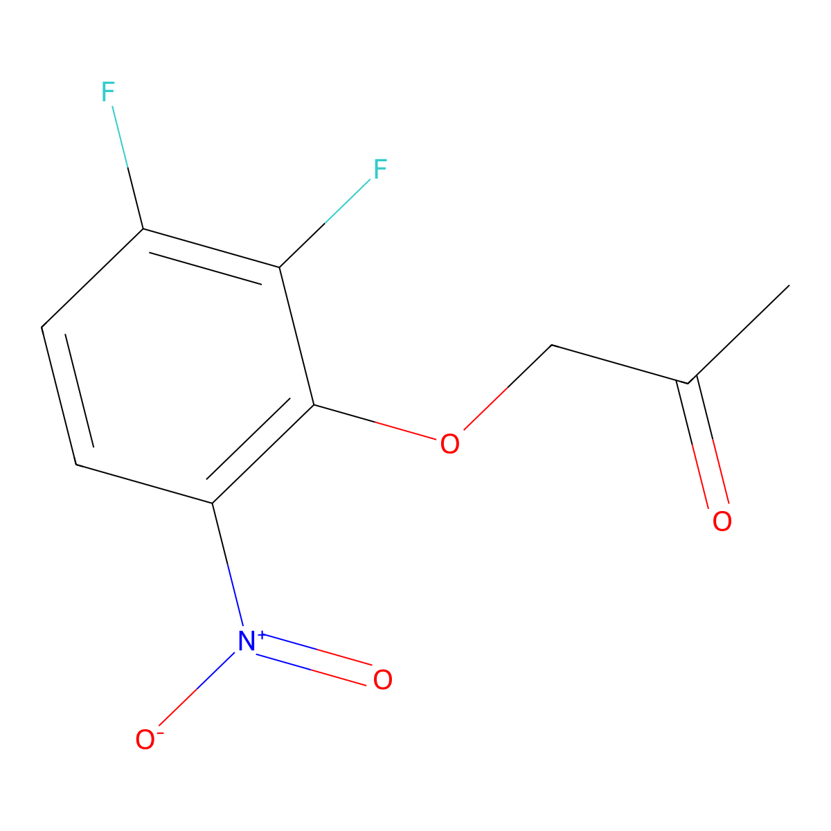 1-(2,3-Difluoro-6-nitrophenoxy)propan-2-one molecular structure, CAS 82419-32-7