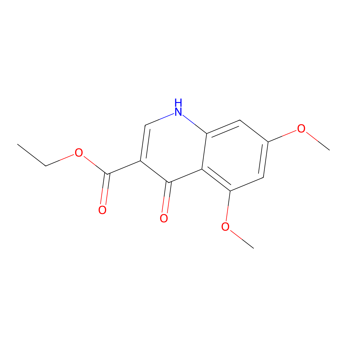 Ethyl 5,7-dimethoxy-4-oxo-1,4-dihydroquinoline-3-carboxylate molecular structure, CAS 82419-92-9