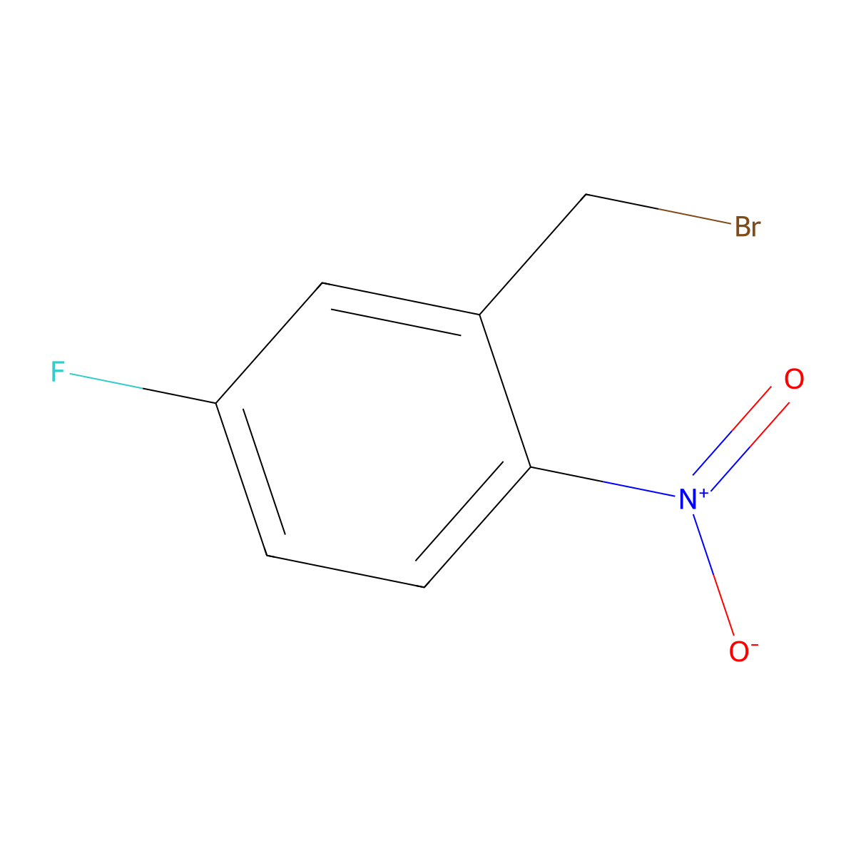 2-(Bromomethyl)-4-fluoro-1-nitrobenzene molecular structure, CAS 82420-35-7