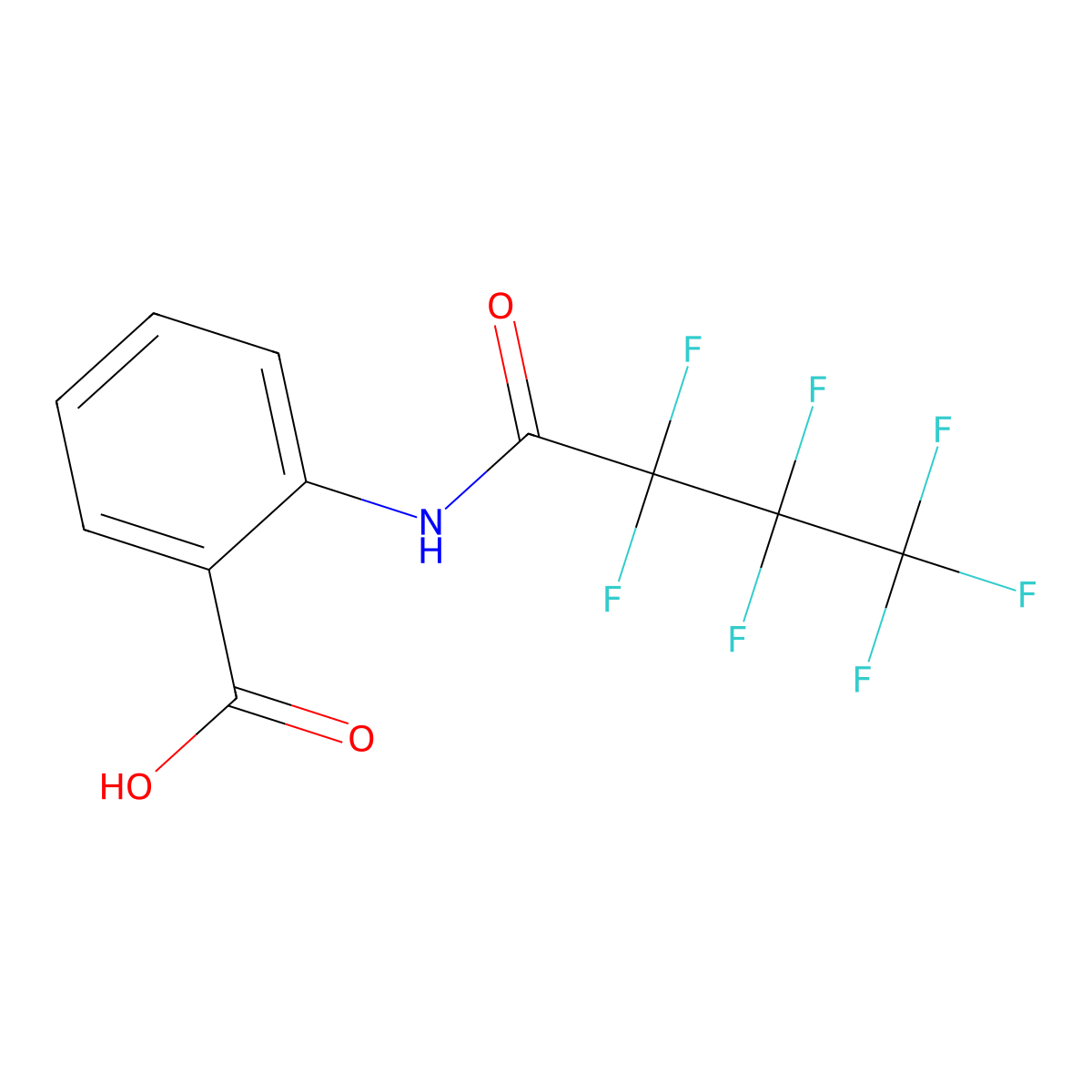 2-[(2,2,3,3,4,4,4-Heptafluorobutanoyl)amino]benzoic acid molecular structure, CAS 82422-33-1