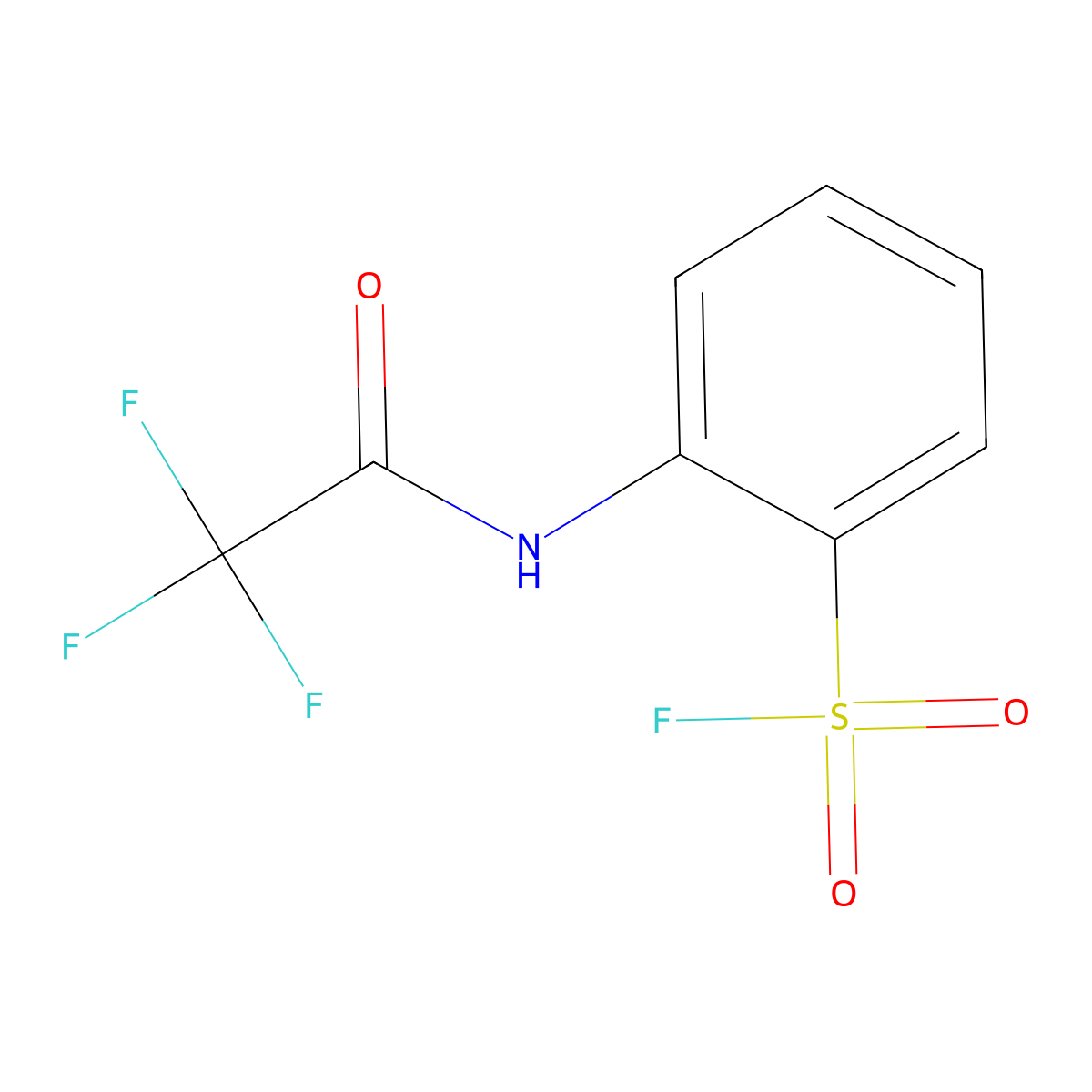 2-Trifluoroacetamidobenzenesulfonyl fluoride molecular structure, CAS 82422-46-6