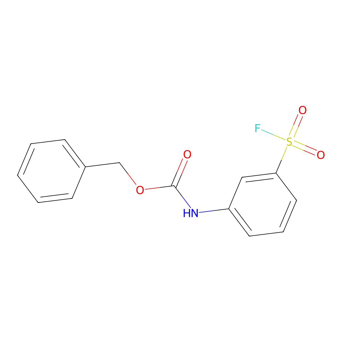 benzyl N-[3-(fluorosulfonyl)phenyl]carbamate molecular structure, CAS 82422-62-6