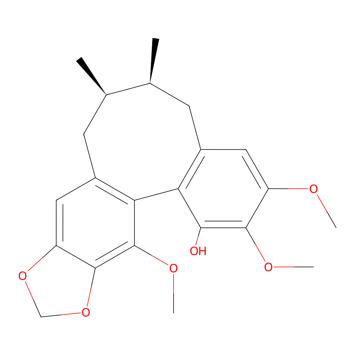 Gomisin L1, (-)- molecular structure, CAS 82425-43-2