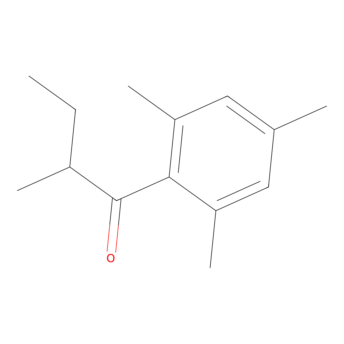1-Mesityl-2-methylbutan-1-one molecular structure, CAS 82427-17-6