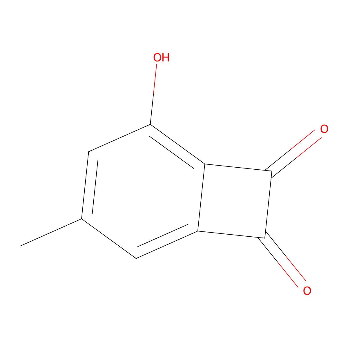 2-Hydroxy-4-methylbicyclo(4.2.0)octa-1,3,5-triene-7,8-dione molecular structure, CAS 82431-23-0