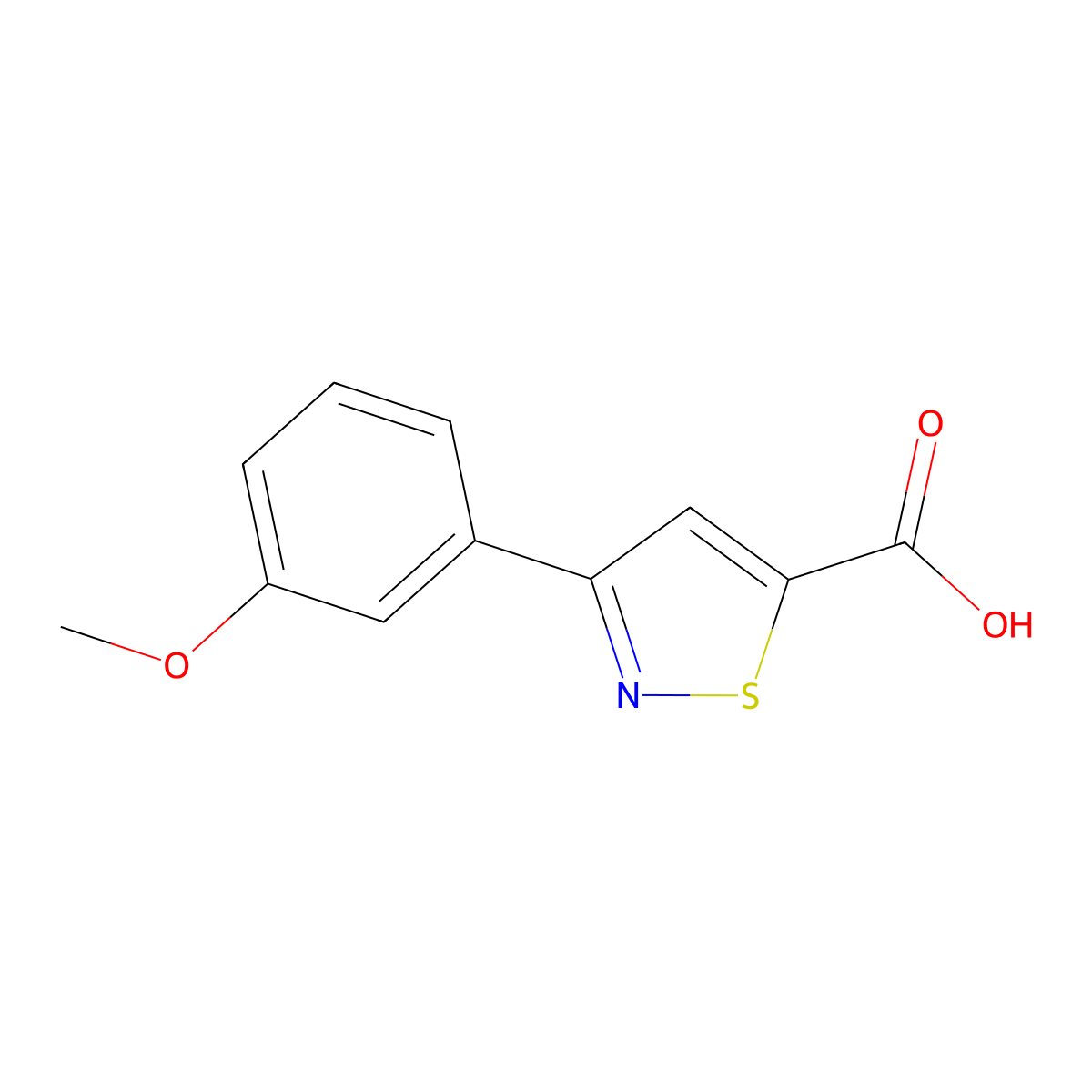 3-(3-Methoxyphenyl)isothiazole-5-carboxylic acid molecular structure, CAS 82433-00-9