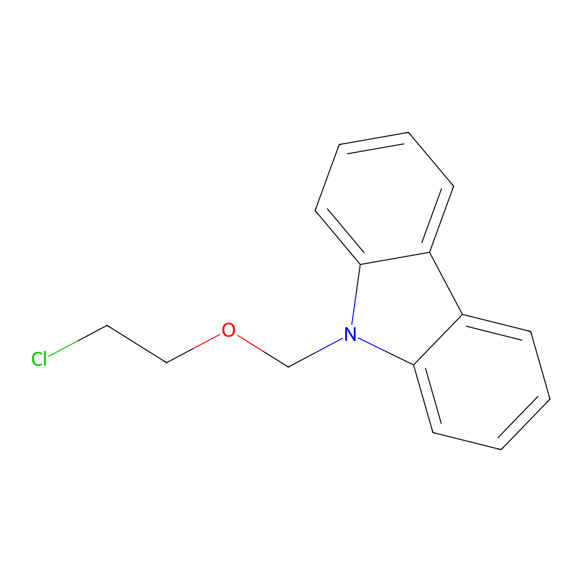 9H-Carbazole, 9-[(2-chloroethoxy)methyl]- molecular structure, CAS 82434-73-9