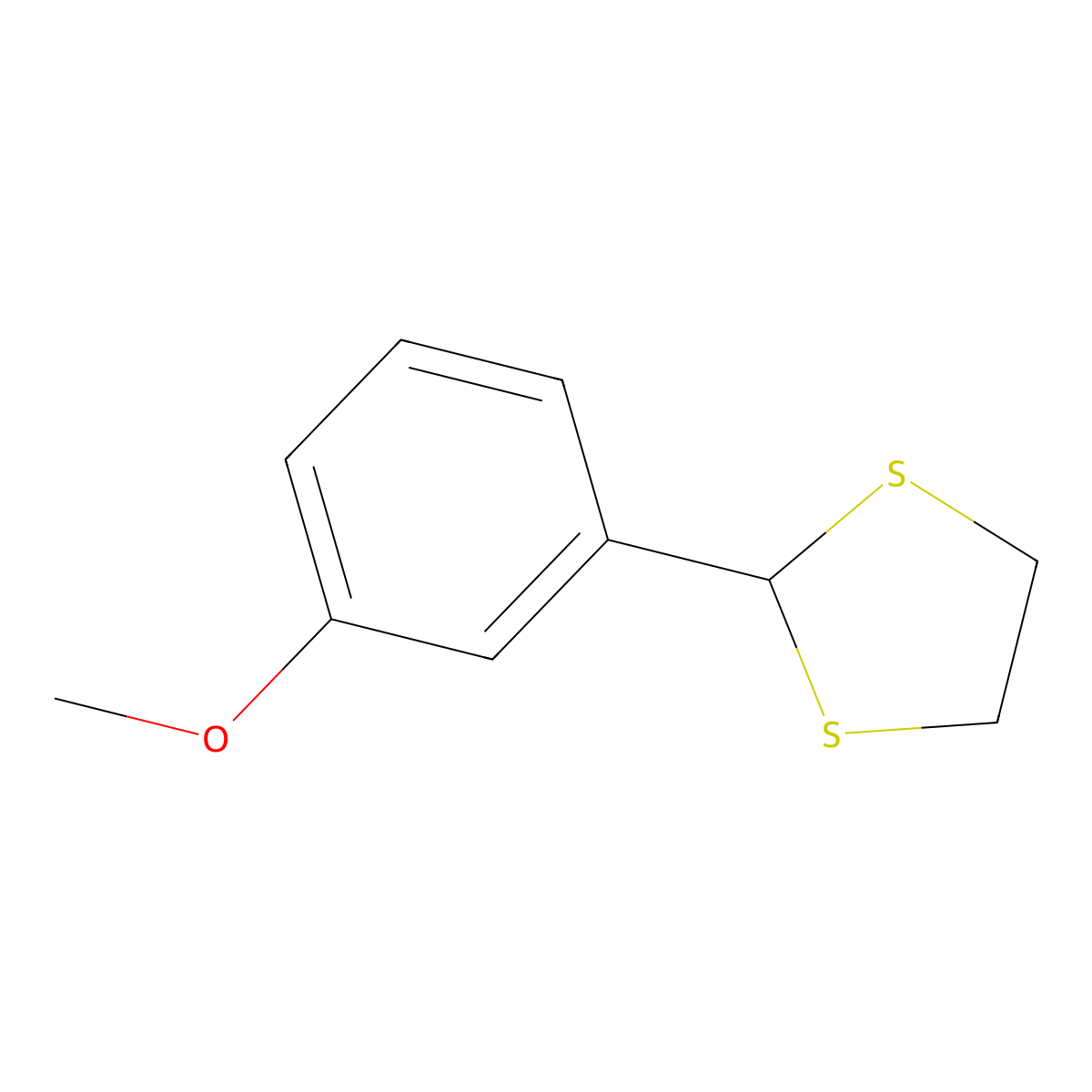 2-(3-Methoxyphenyl)-1,3-dithiolane molecular structure, CAS 82436-19-9
