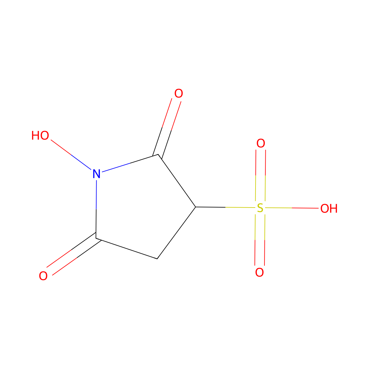 N-Hydroxysulfosuccinimide molecular structure, CAS 82436-78-0