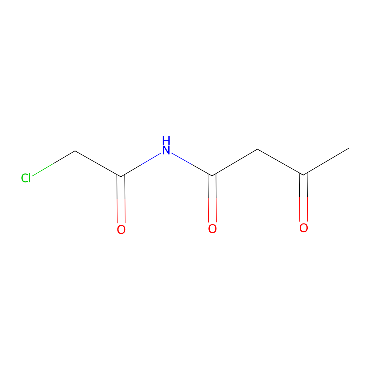 N-(2-chloroacetyl)-3-oxobutanamide molecular structure, CAS 82437-53-4