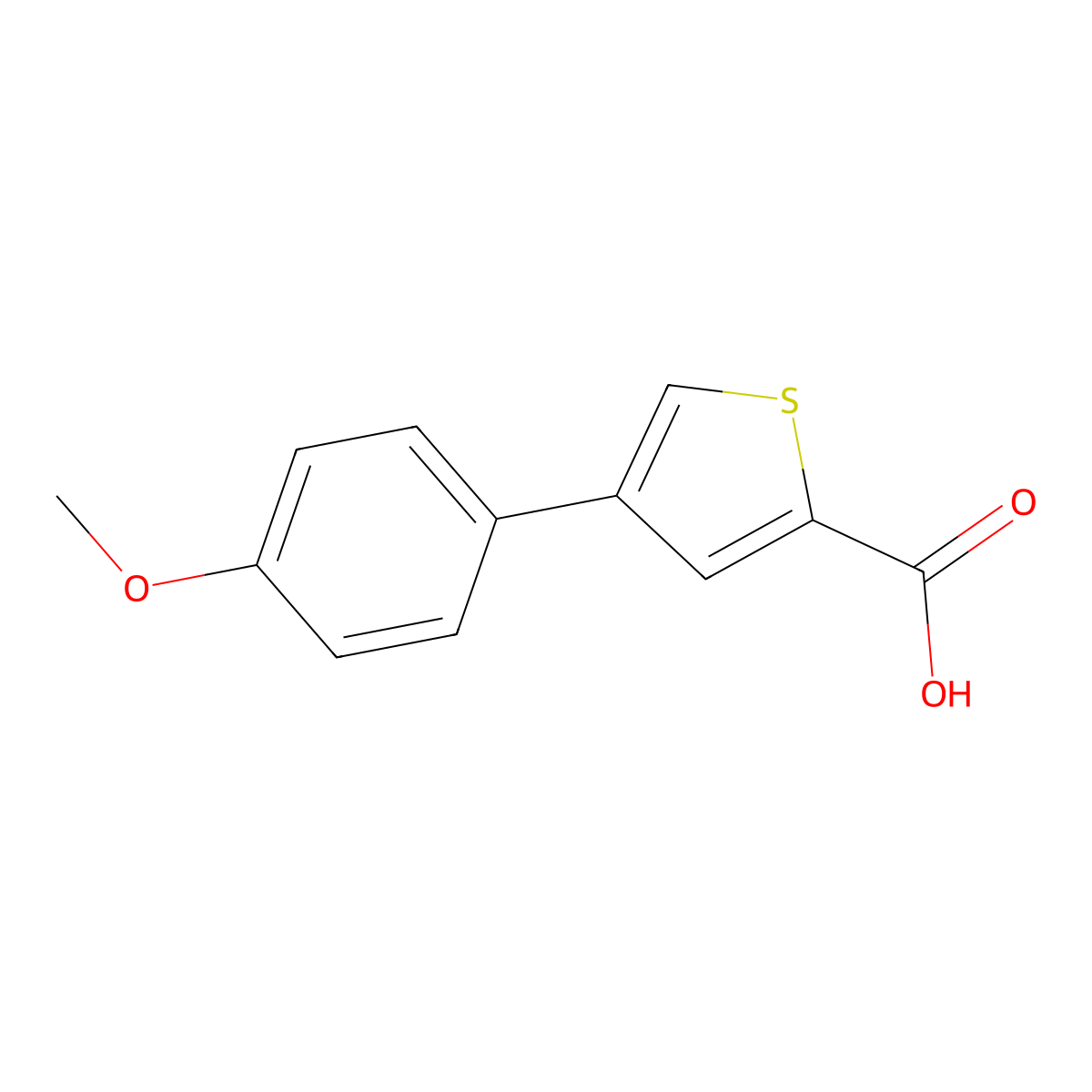 4-(4-Methoxyphenyl)thiophene-2-carboxylic acid molecular structure, CAS 82437-74-9