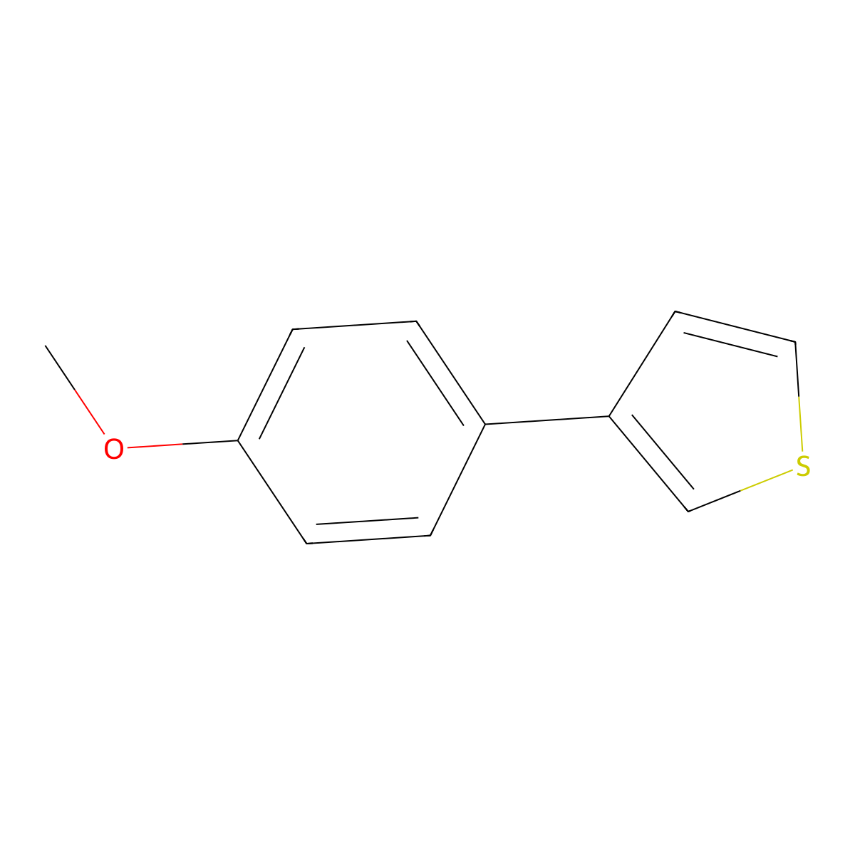 3-(4-Methoxyphenyl)thiophene molecular structure, CAS 82437-75-0