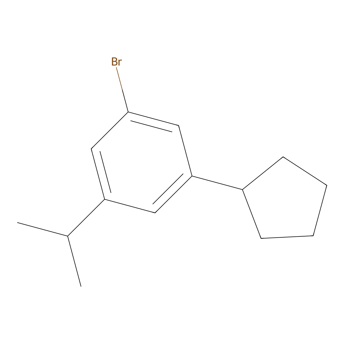 1-Bromo-3-cyclopentyl-5-(propan-2-yl)benzene molecular structure, CAS 824390-20-7