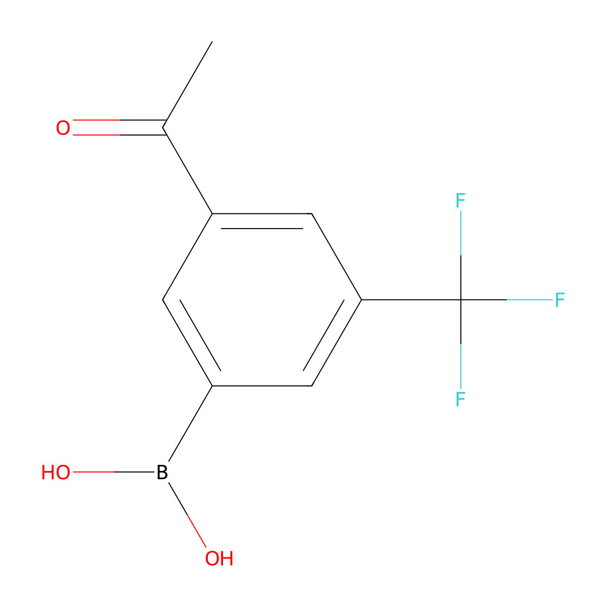 (3-Acetyl-5-(trifluoromethyl)phenyl)boronic acid molecular structure, CAS 824390-21-8