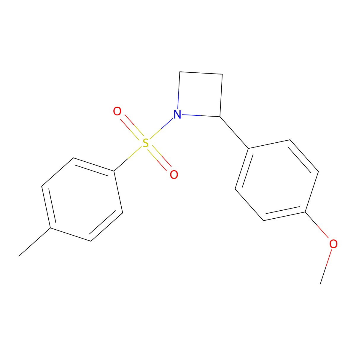 2-(4-Methoxyphenyl)-1-(4-methylbenzene-1-sulfonyl)azetidine molecular structure, CAS 824390-93-4