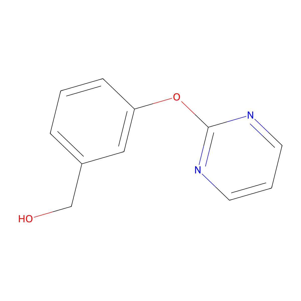 [3-(2-Pyrimidinyloxy)phenyl]methanol molecular structure, CAS 82440-25-3