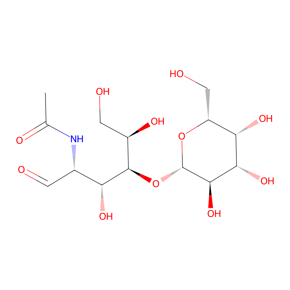 Acetyl lactosamine molecular structure, CAS 82441-98-3